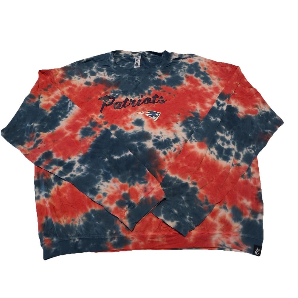 Certo New England Patriots Tie Dye Long Sleeve T Shirt‎ Womens Size L USA NEW